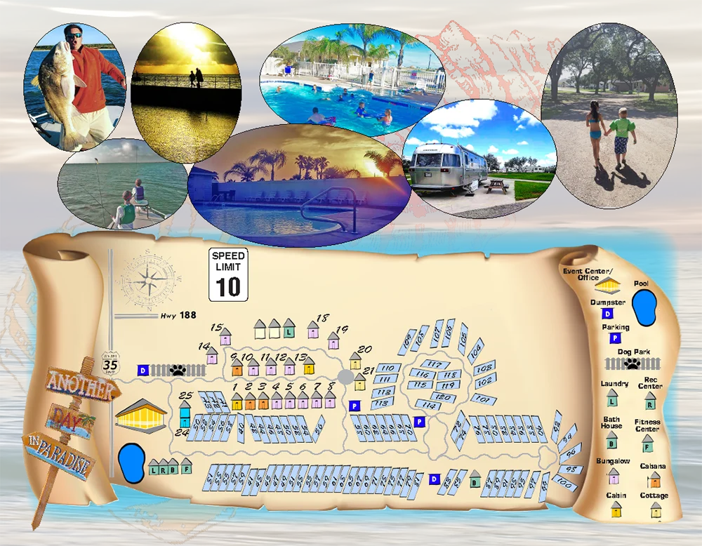 Drifters RV Park Site Map 